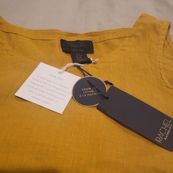 Rachel Roy - NWT - 100% Linen Top - Vintage Look - Picture 6 of 7